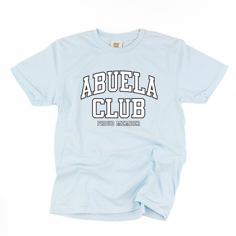 Varsity Style - ABUELA Club - Proud Member - SHORT SLEEVE COMFORT COLORS TEE