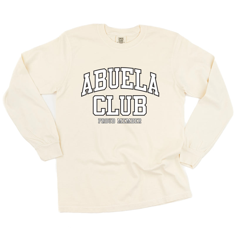 Varsity Style - ABUELA Club - Proud Member - LONG SLEEVE COMFORT COLORS TEE