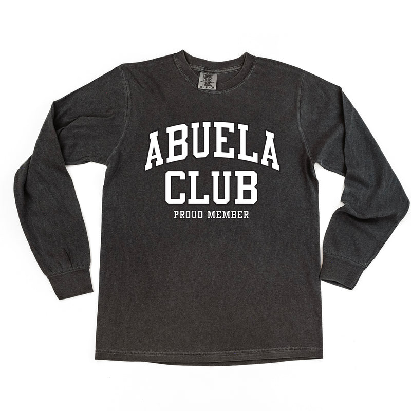 Varsity Style - ABUELA Club - Proud Member - LONG SLEEVE COMFORT COLORS TEE