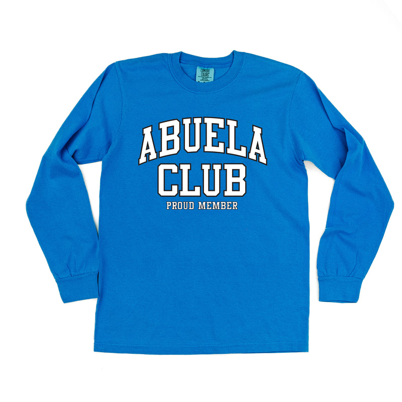 Varsity Style - ABUELA Club - Proud Member - LONG SLEEVE COMFORT COLORS TEE