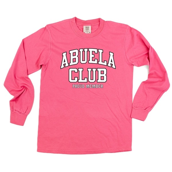 Varsity Style - ABUELA Club - Proud Member - LONG SLEEVE COMFORT COLORS TEE