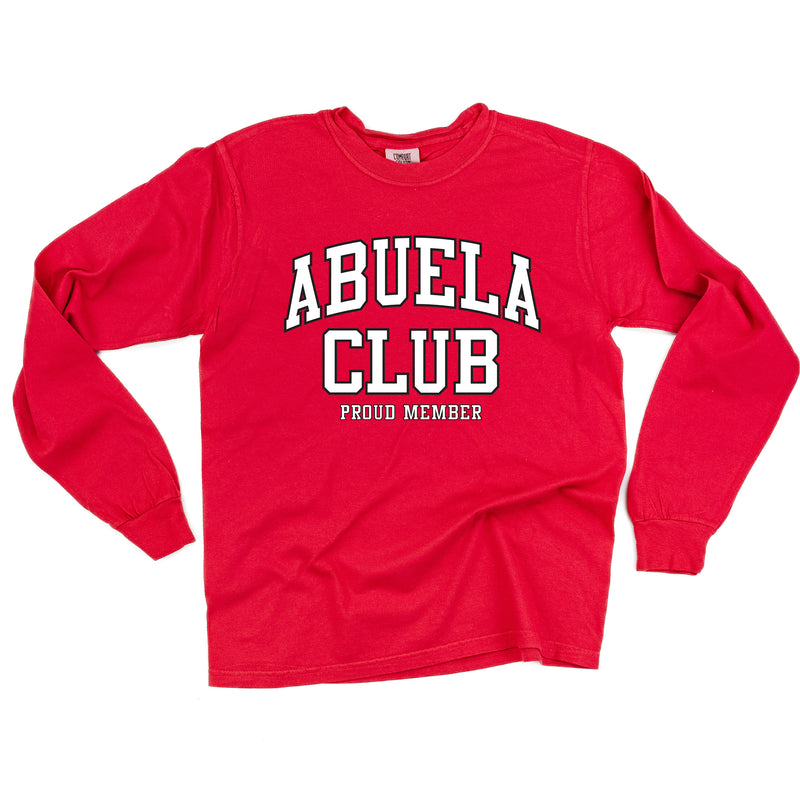 Varsity Style - ABUELA Club - Proud Member - LONG SLEEVE COMFORT COLORS TEE