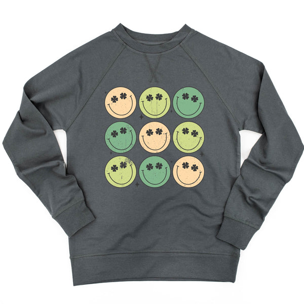 3x3 - St. Patrick's Day Smilies - Lightweight Pullover Sweater