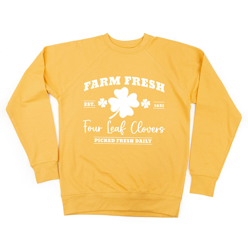Farm Fresh Four Leaf Clovers - Lightweight Pullover Sweater
