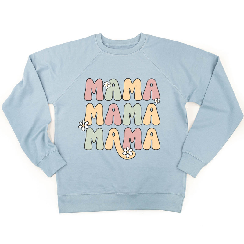 MAMA x3 with Daisies - Lightweight Pullover Sweater