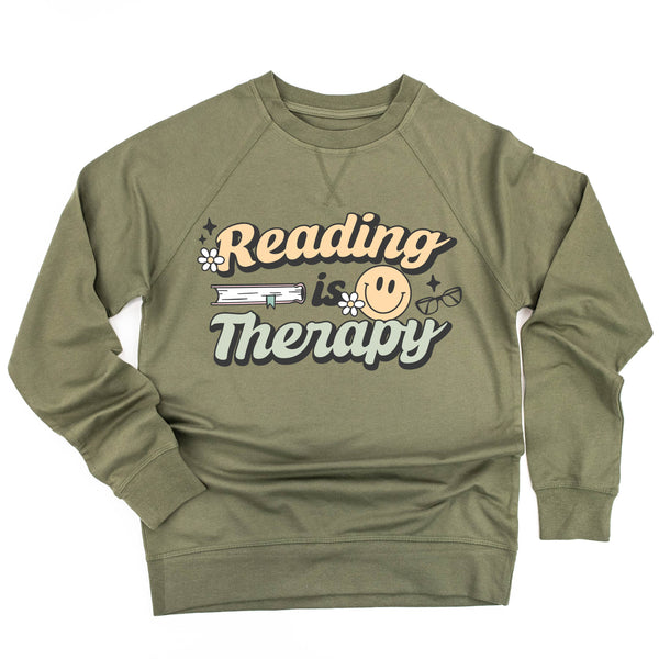 Reading is Therapy - Lightweight Pullover Sweater