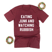 Eating Junk And Watching Rubbish - Unisex Tee Little Mama Shirt Shop