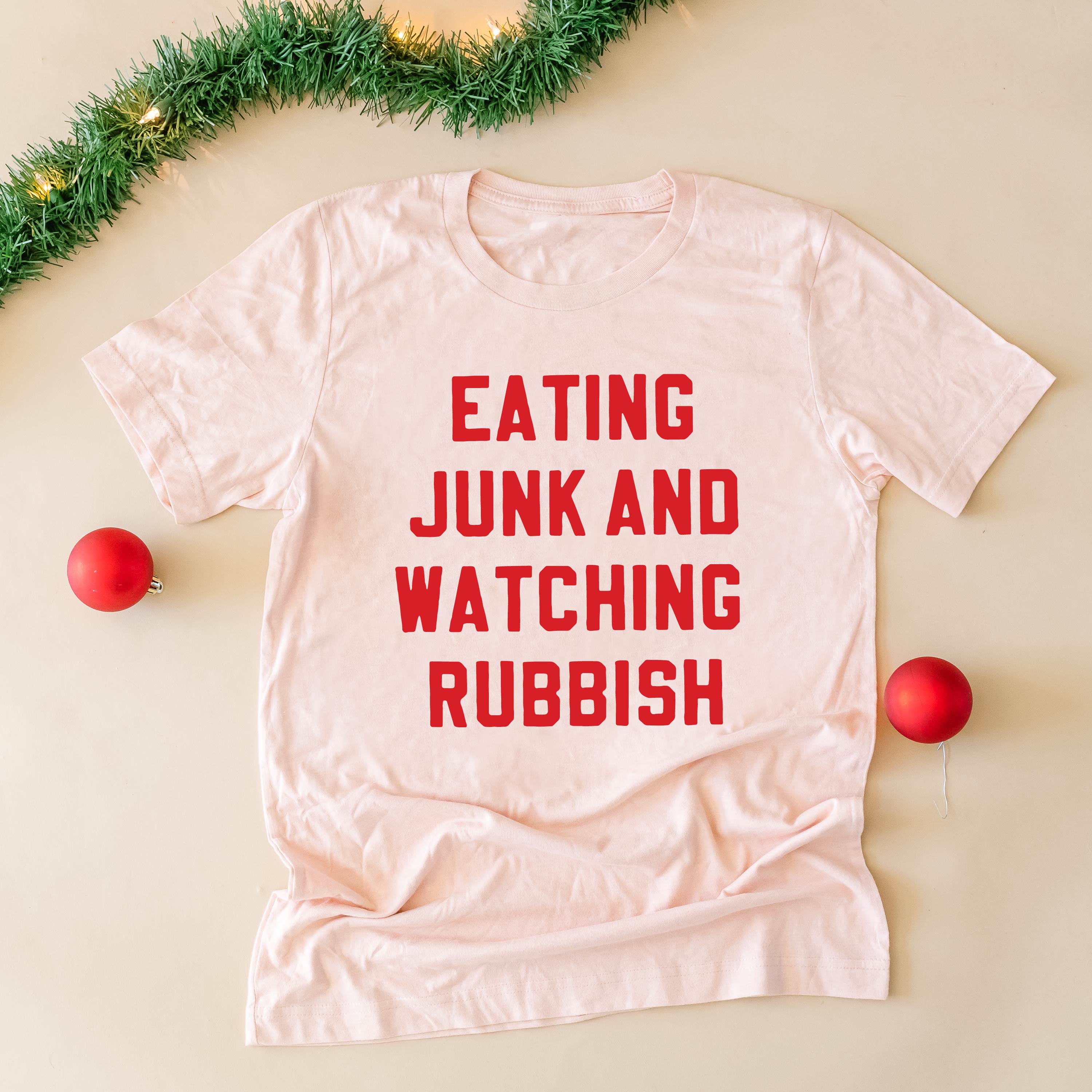 Eating Junk And Watching Rubbish - Unisex Tee Little Mama Shirt Shop