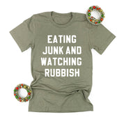Eating Junk And Watching Rubbish - Unisex Tee Little Mama Shirt Shop