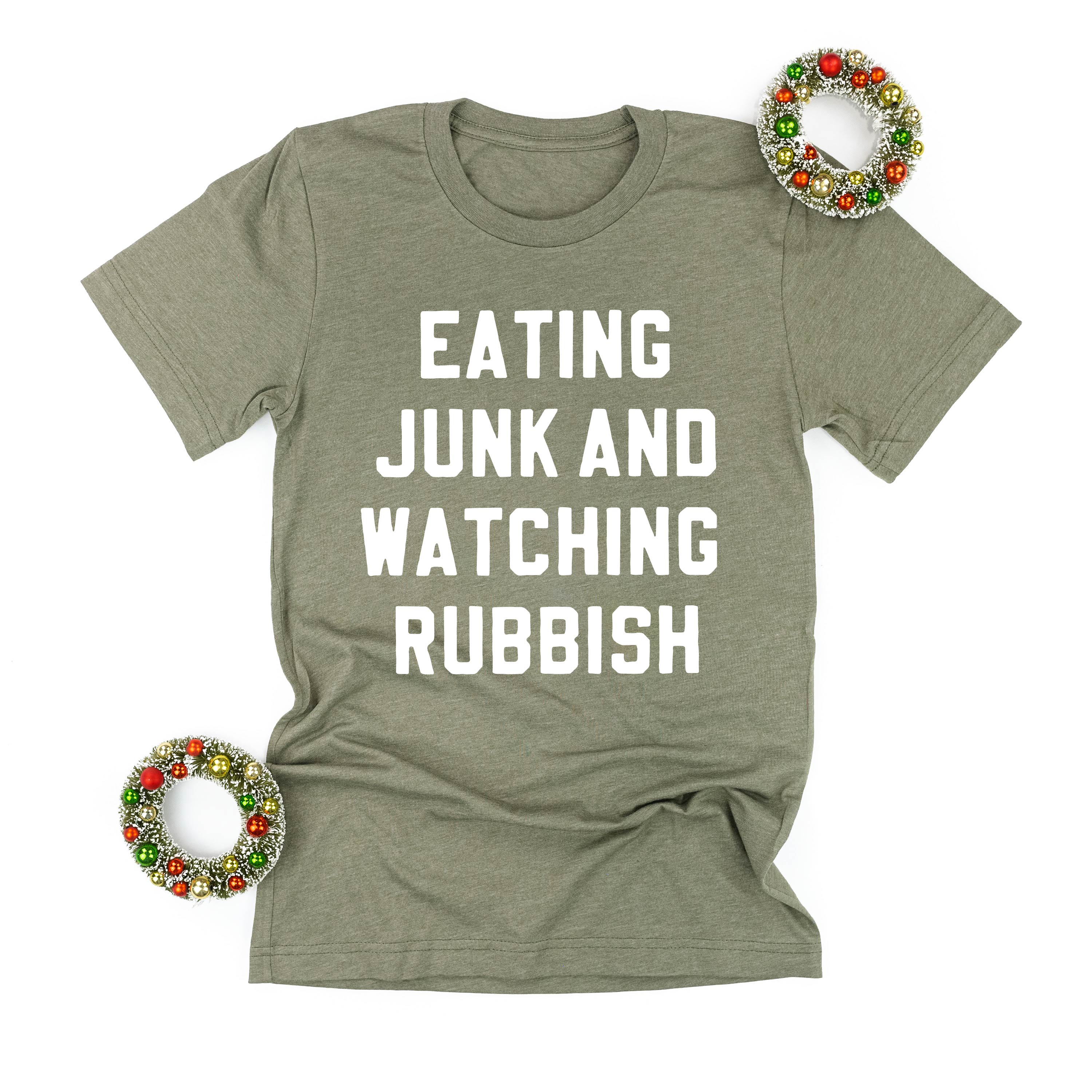 Eating Junk And Watching Rubbish - Unisex Tee Little Mama Shirt Shop