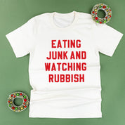 Eating Junk And Watching Rubbish - Unisex Tee Little Mama Shirt Shop