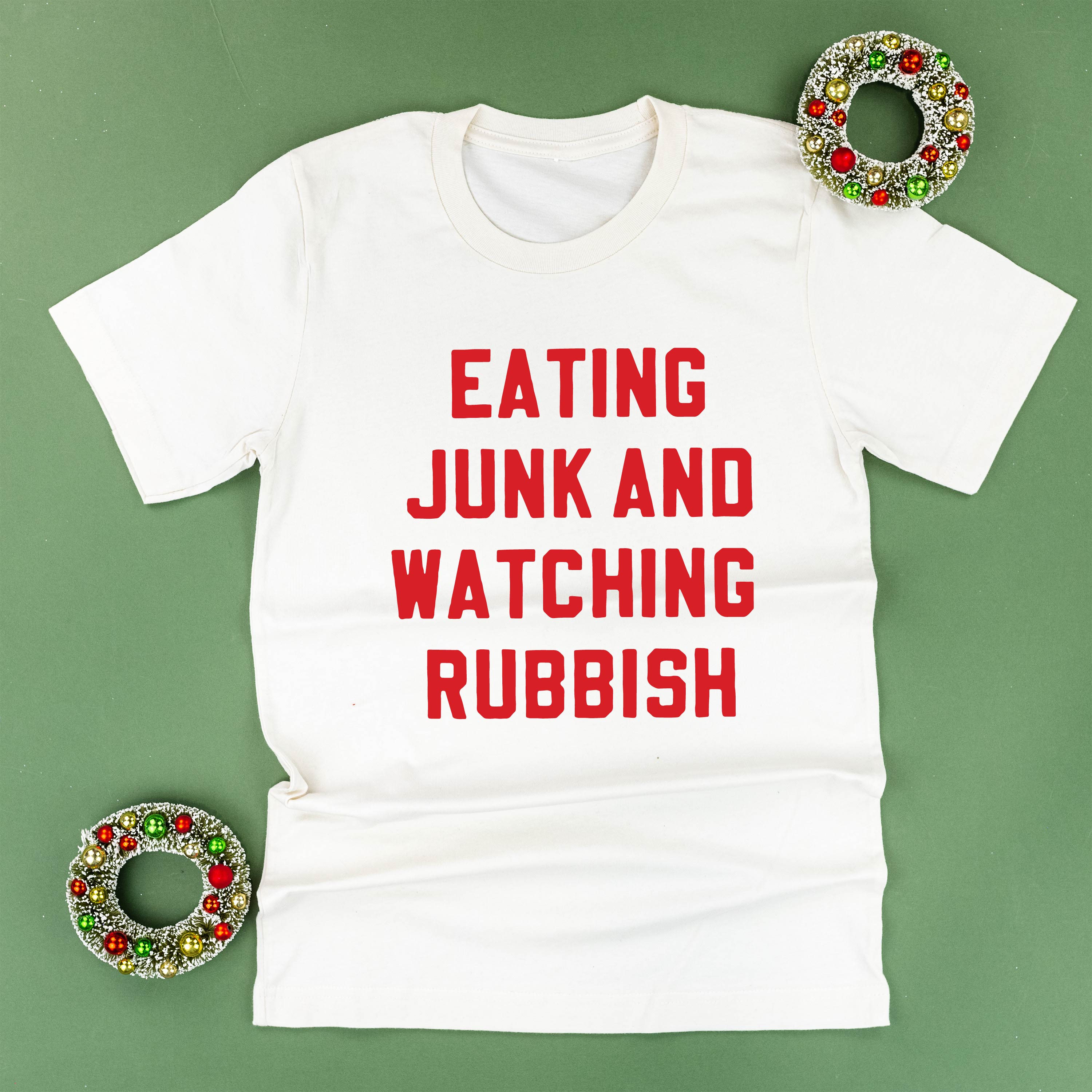 Eating Junk And Watching Rubbish - Unisex Tee Little Mama Shirt Shop