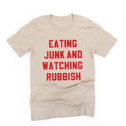 Eating Junk And Watching Rubbish - Unisex Tee Little Mama Shirt Shop