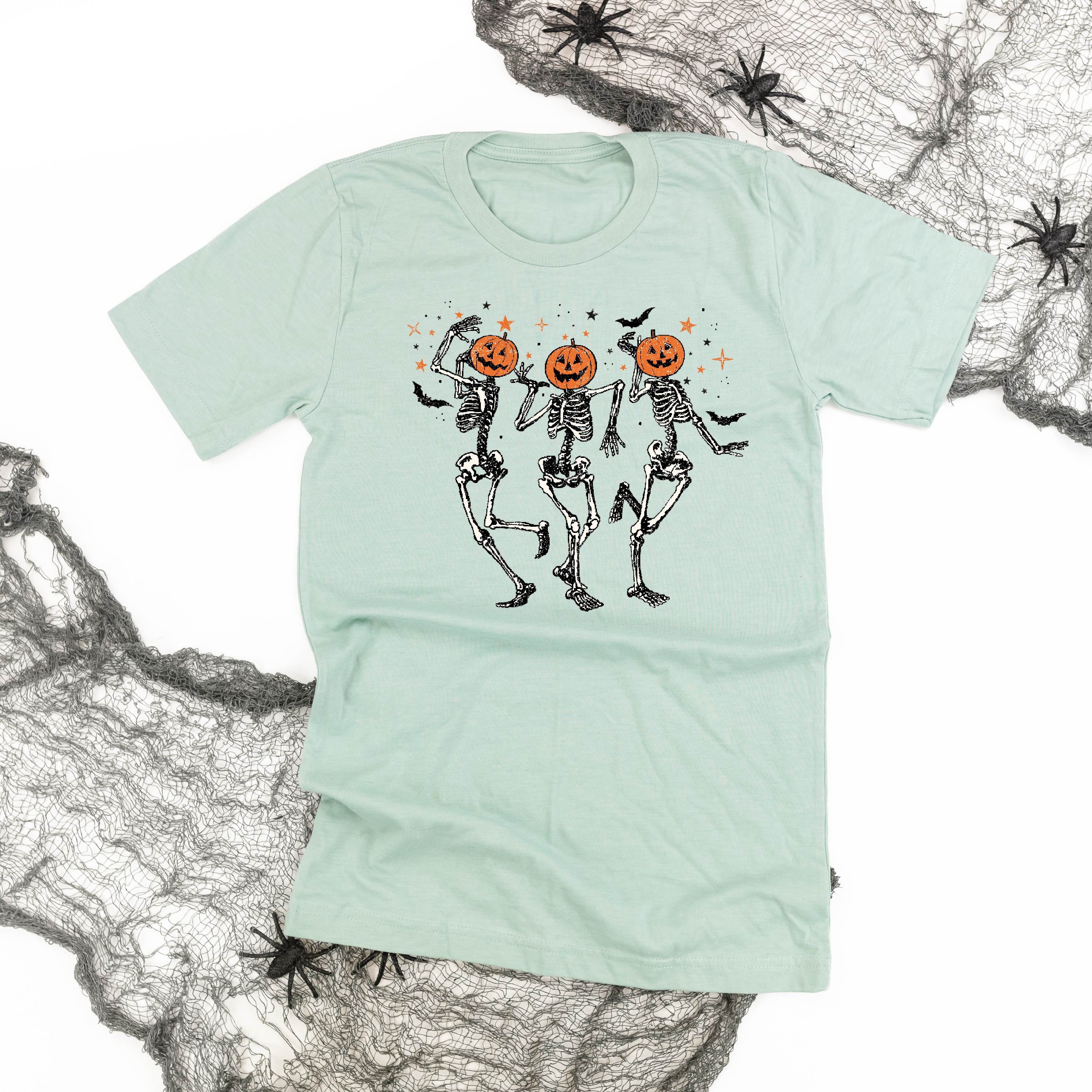 adult_unisex_short_sleeve_dancing_skeletons_little_mama_shirt_shop