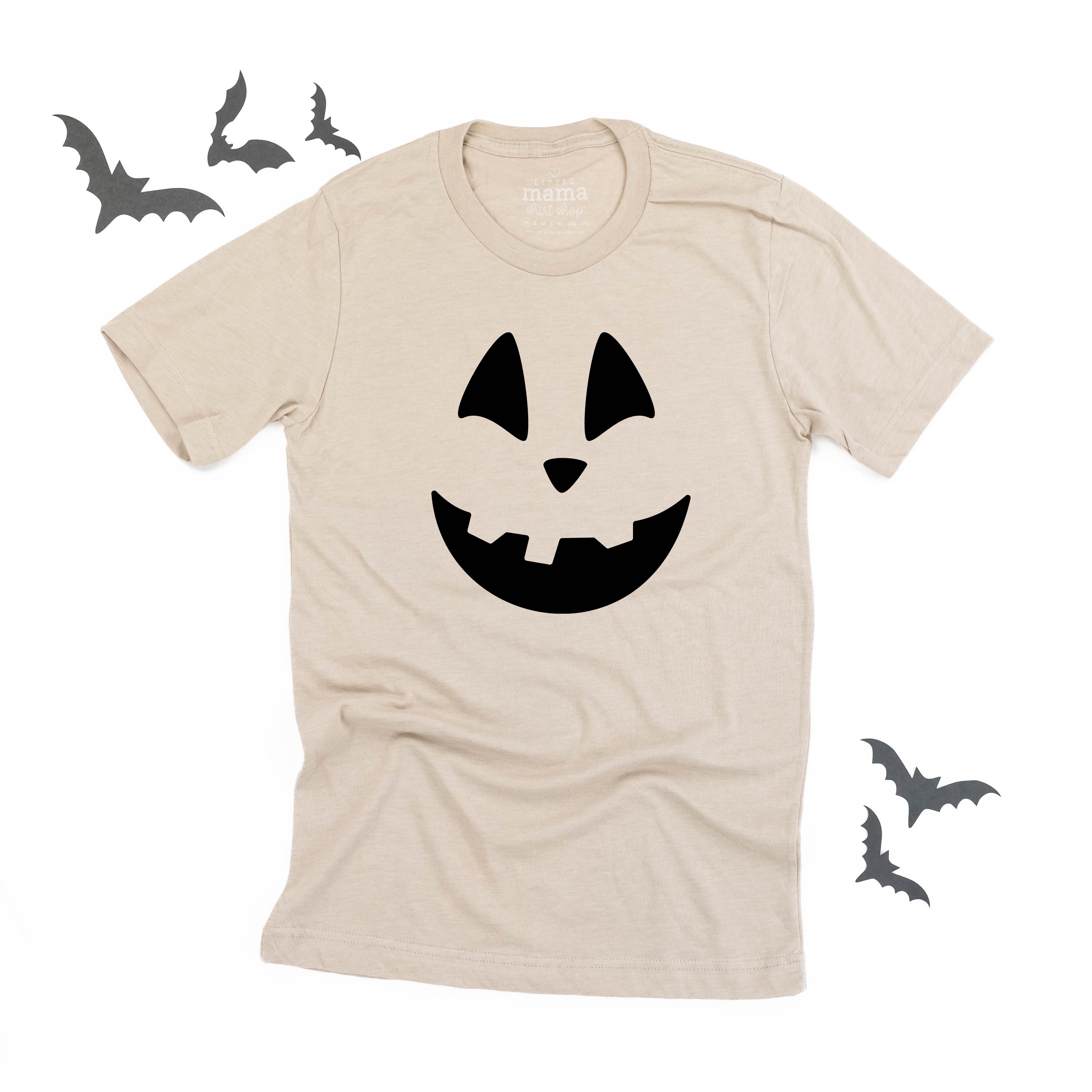 Happy Jack-o'-lantern Face - Unisex Tee Little Mama Shirt Shop