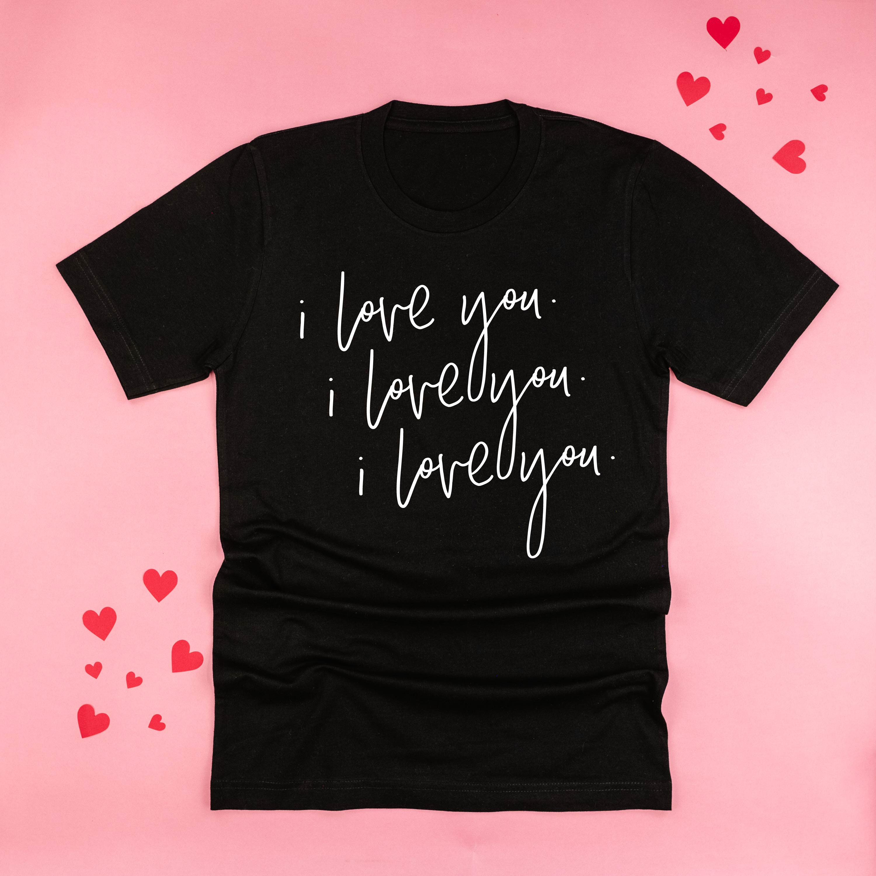 I Love You x3 - Unisex Tee Little Mama Shirt Shop
