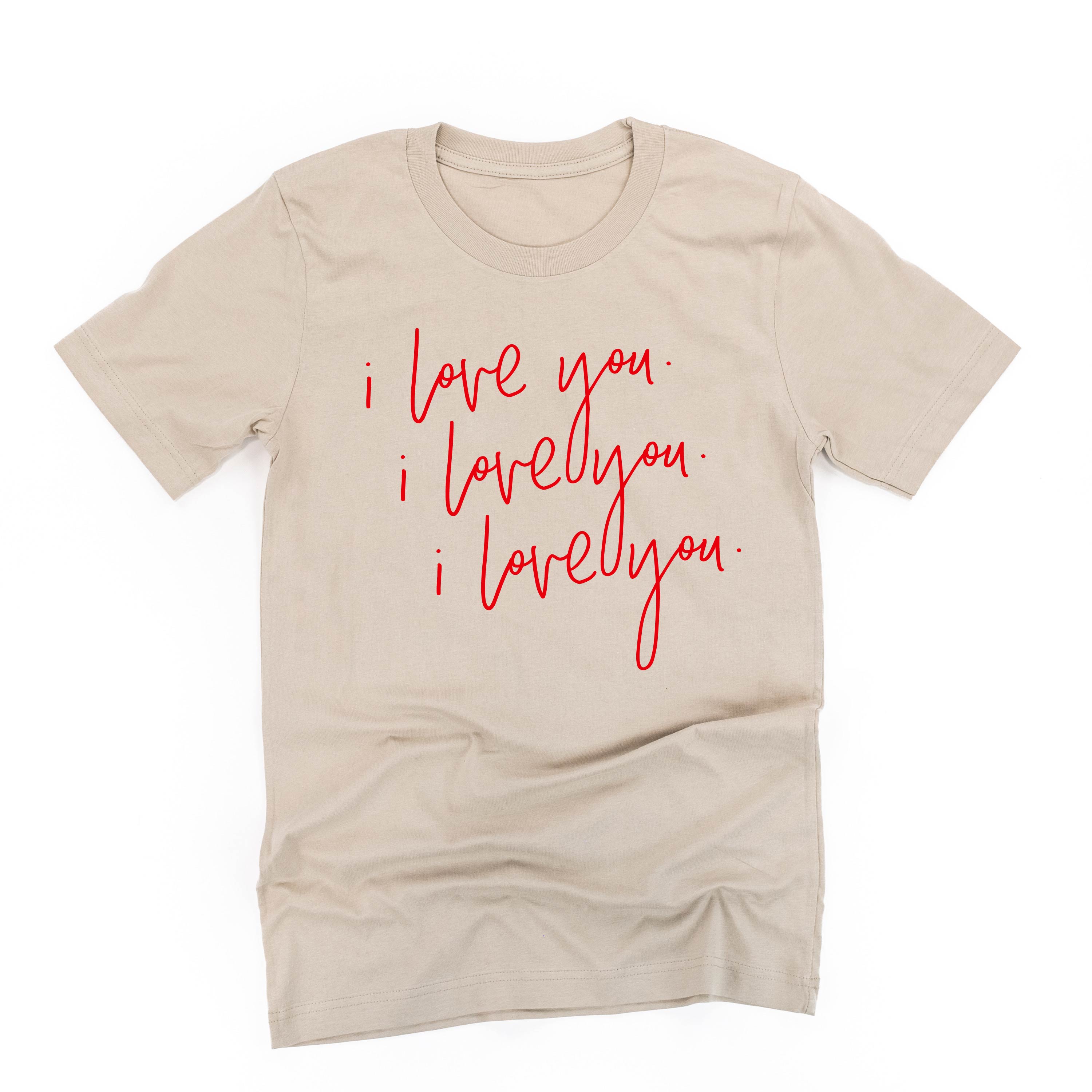 I Love You x3 - Unisex Tee Little Mama Shirt Shop