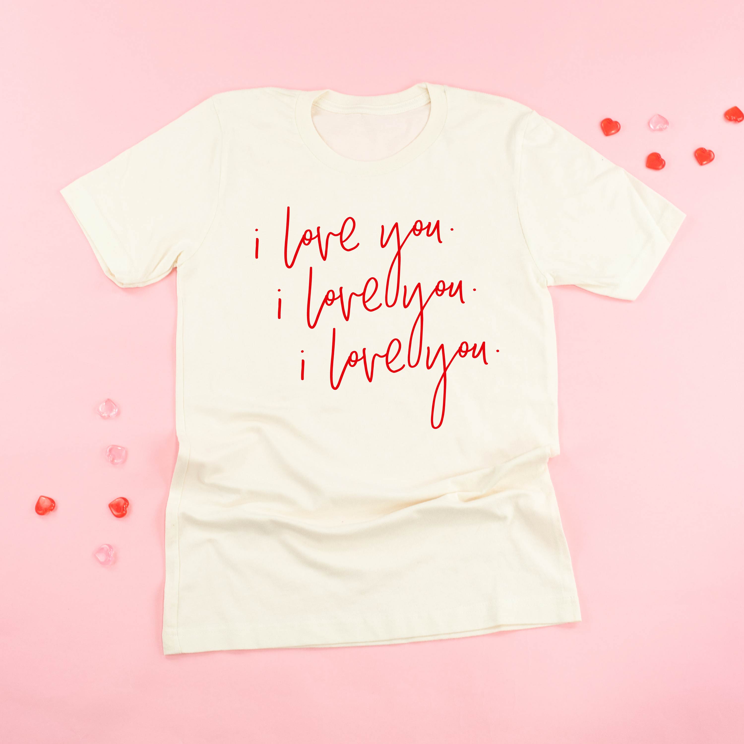 I Love You x3 - Unisex Tee Little Mama Shirt Shop