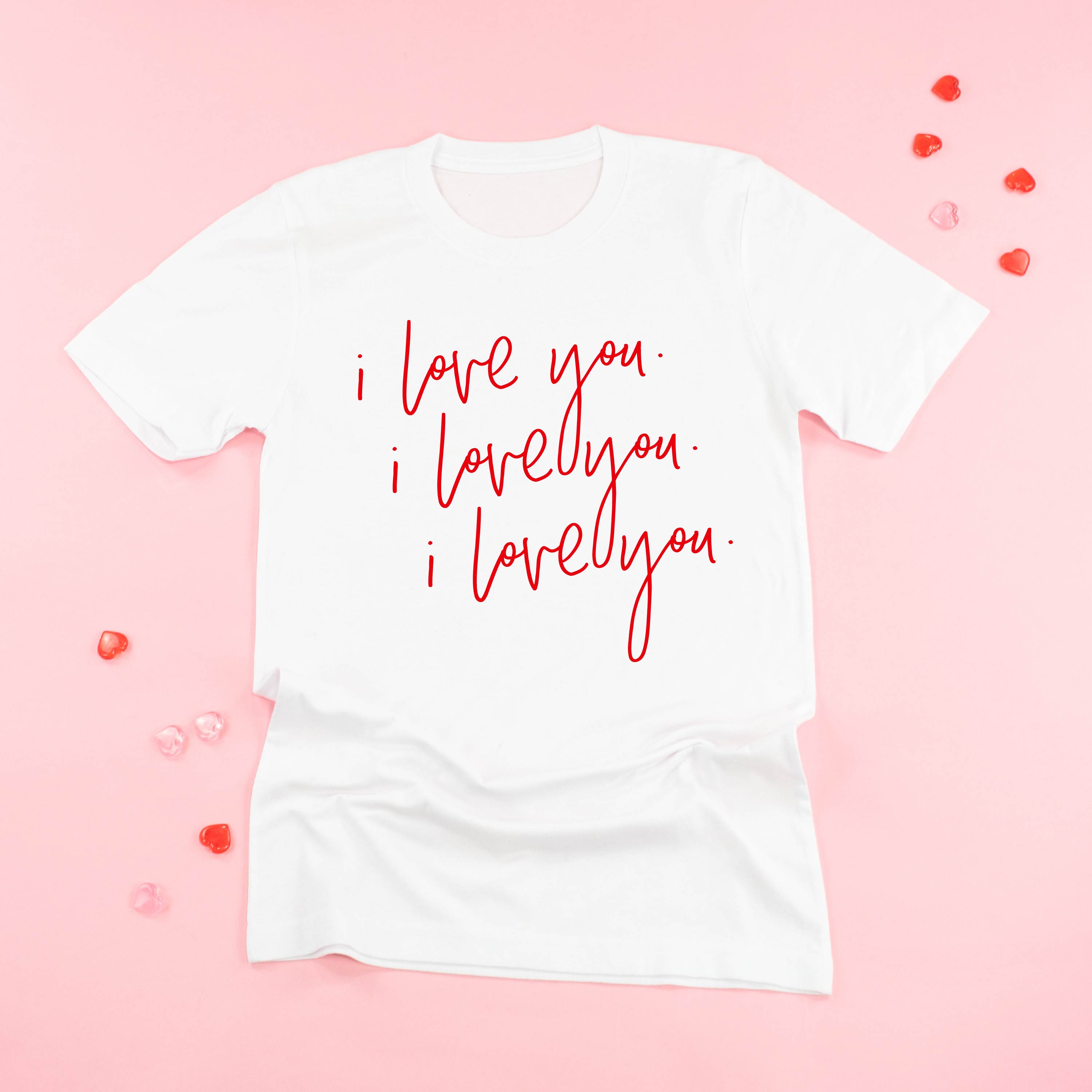 I Love You x3 - Unisex Tee Little Mama Shirt Shop
