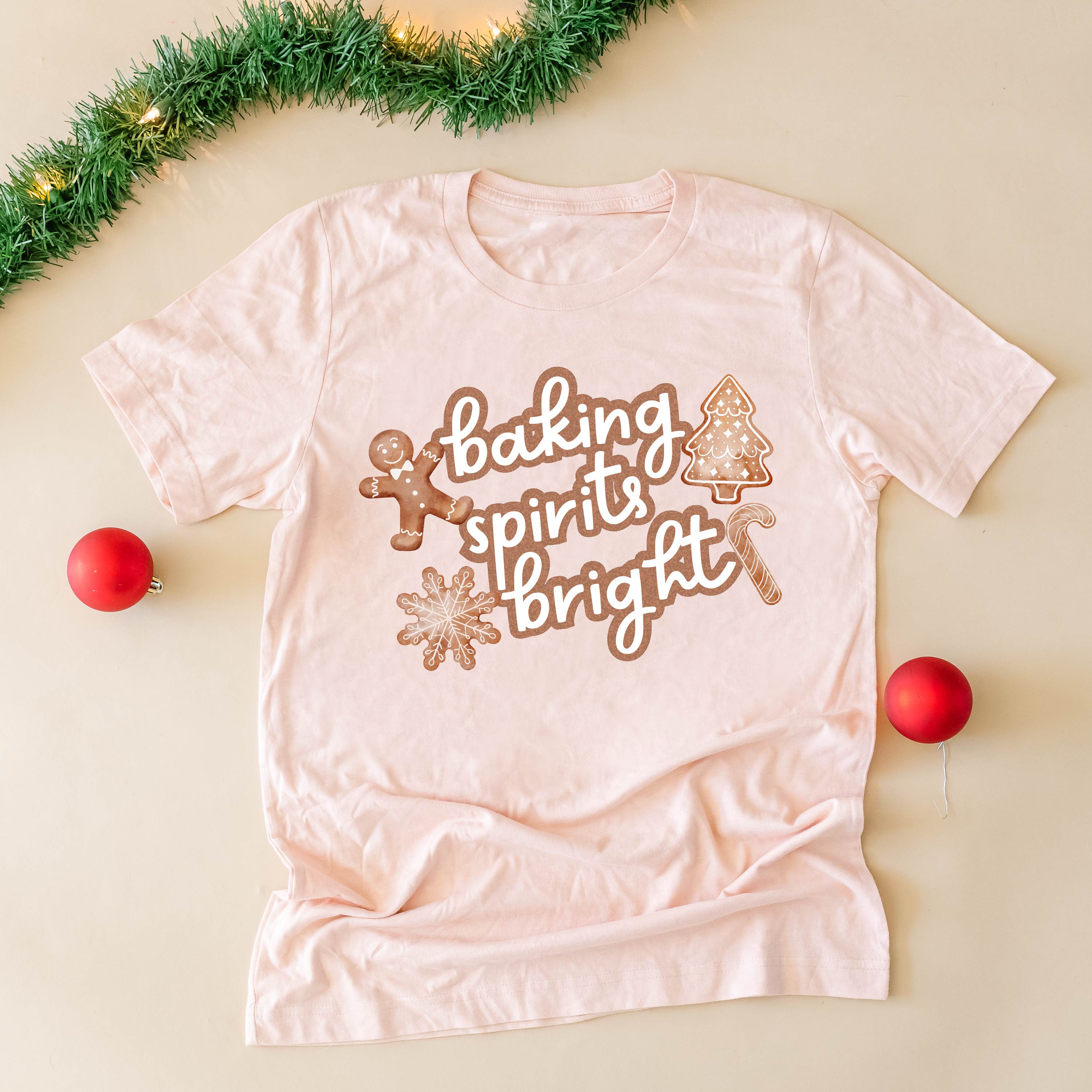 Baking Spirits Bright - Unisex Tee Little Mama Shirt Shop