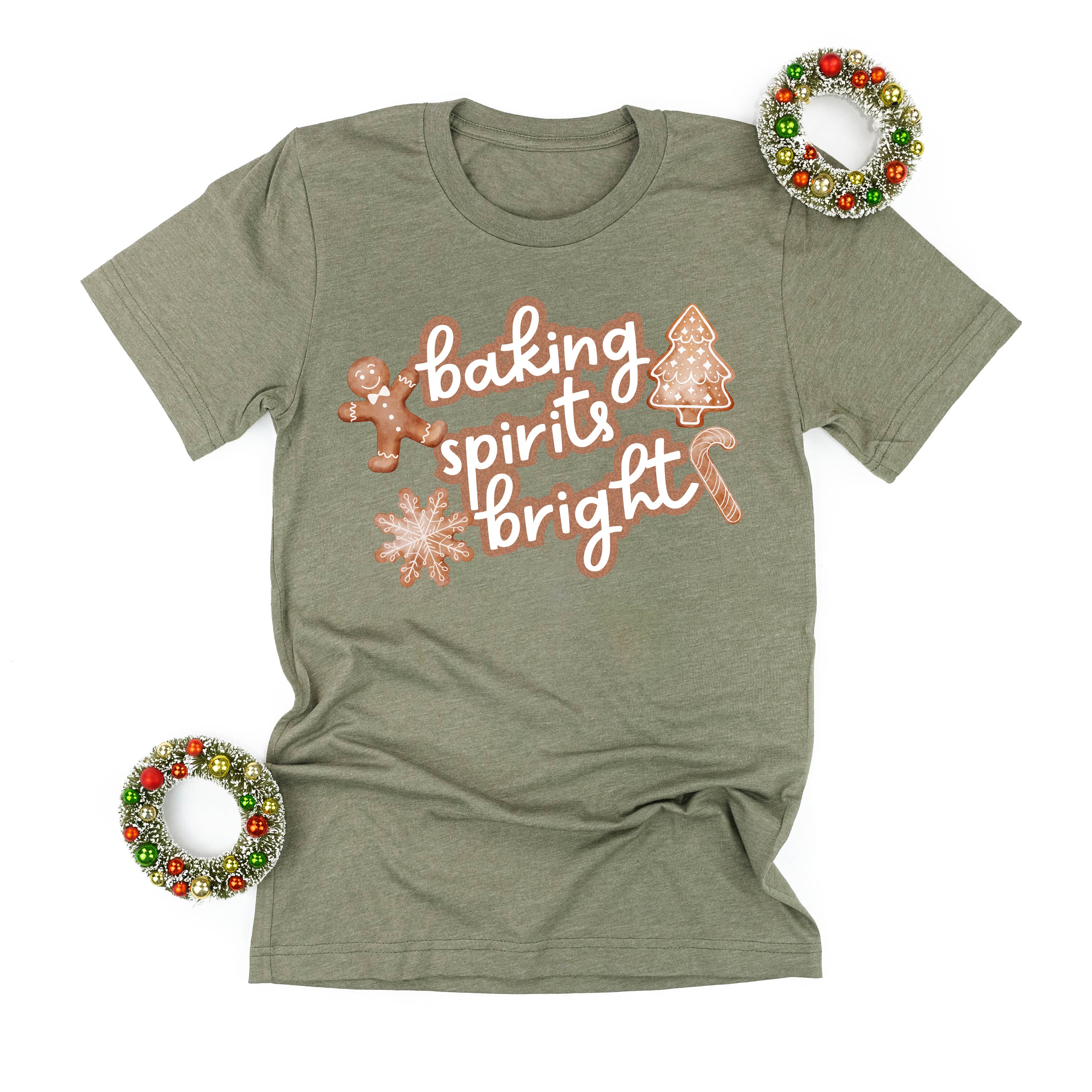 Baking Spirits Bright - Unisex Tee Little Mama Shirt Shop