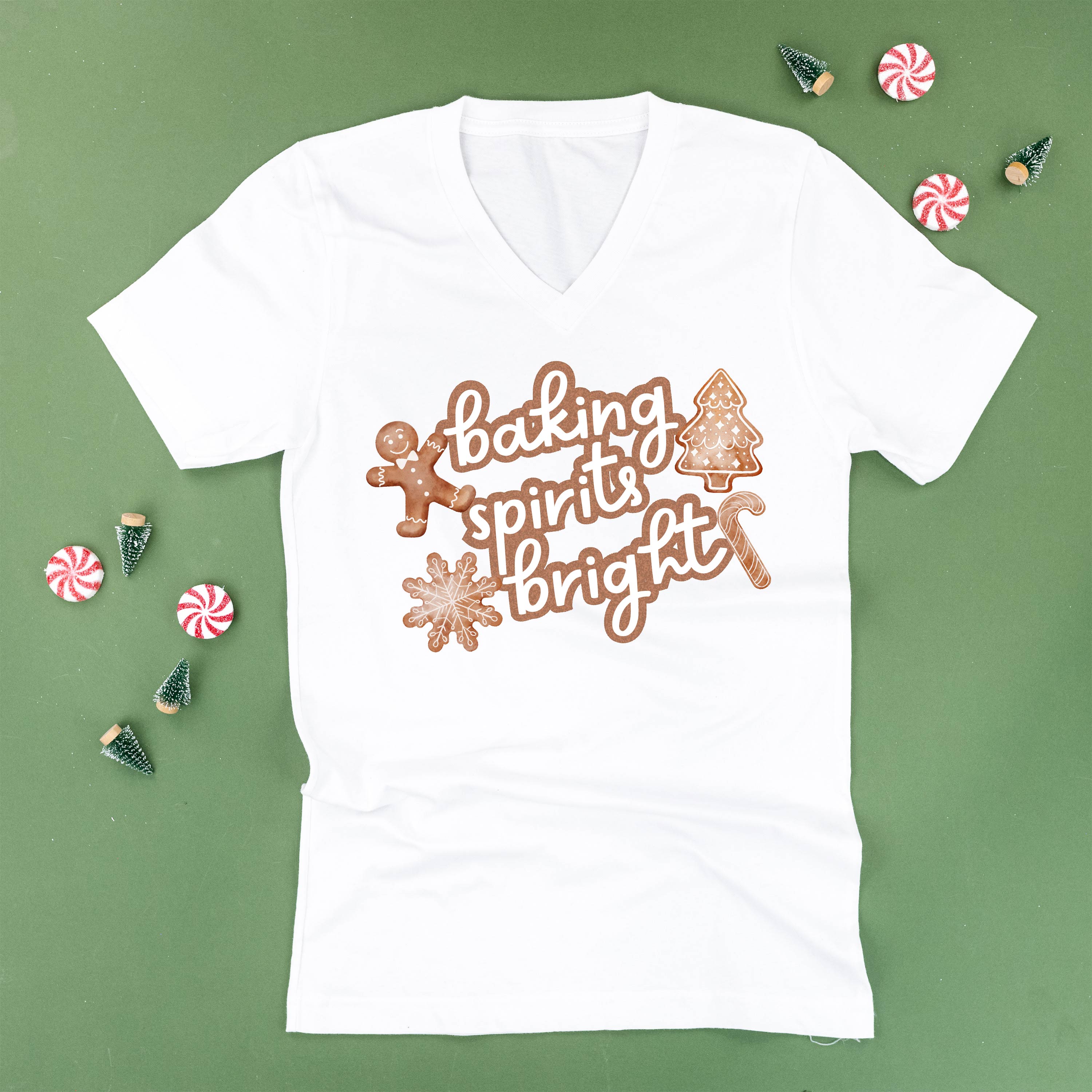 Baking Spirits Bright - Unisex Tee Little Mama Shirt Shop