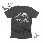 Four Dinosaur Skeletons - Unisex Tee Little Mama Shirt Shop