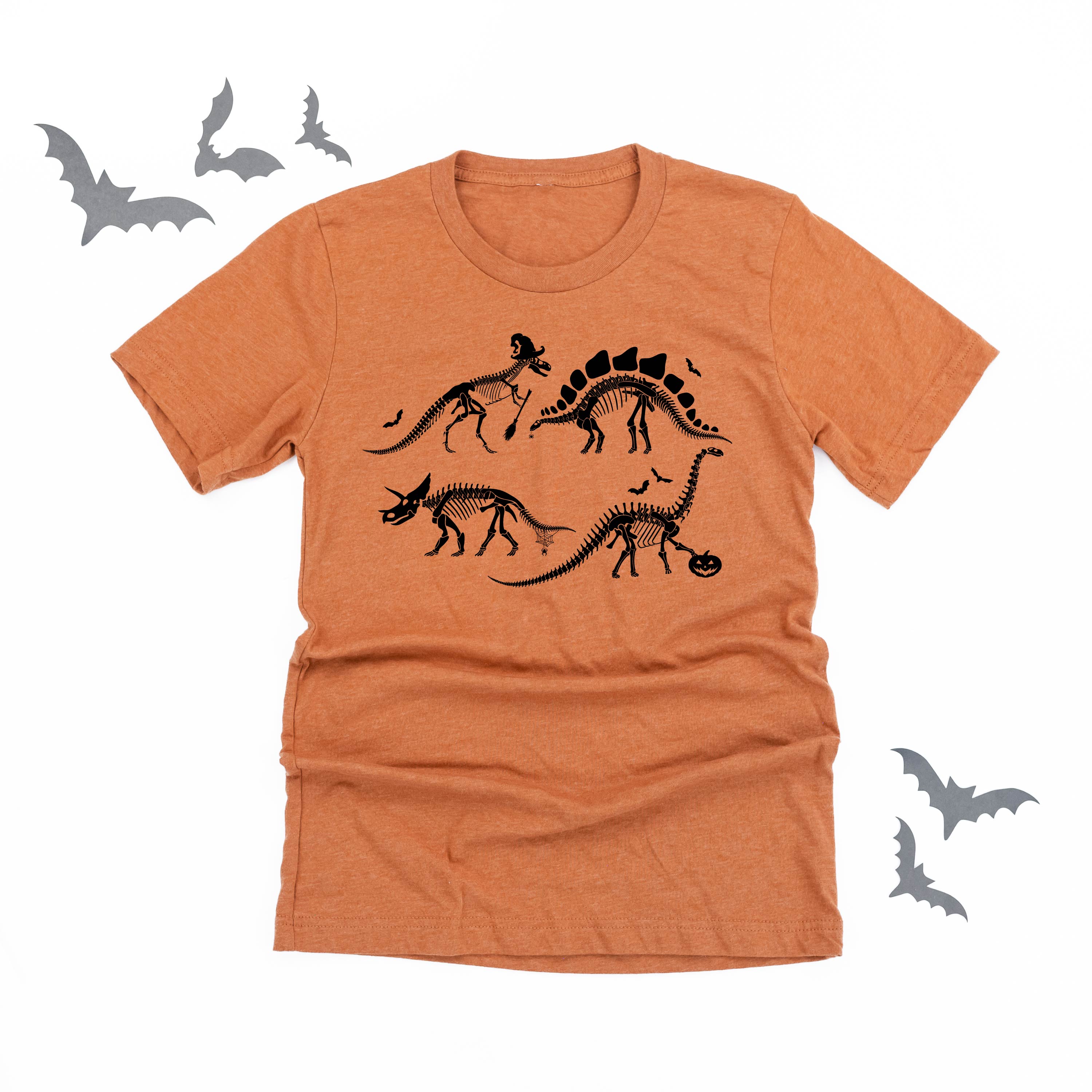 Four Dinosaur Skeletons - Unisex Tee Little Mama Shirt Shop