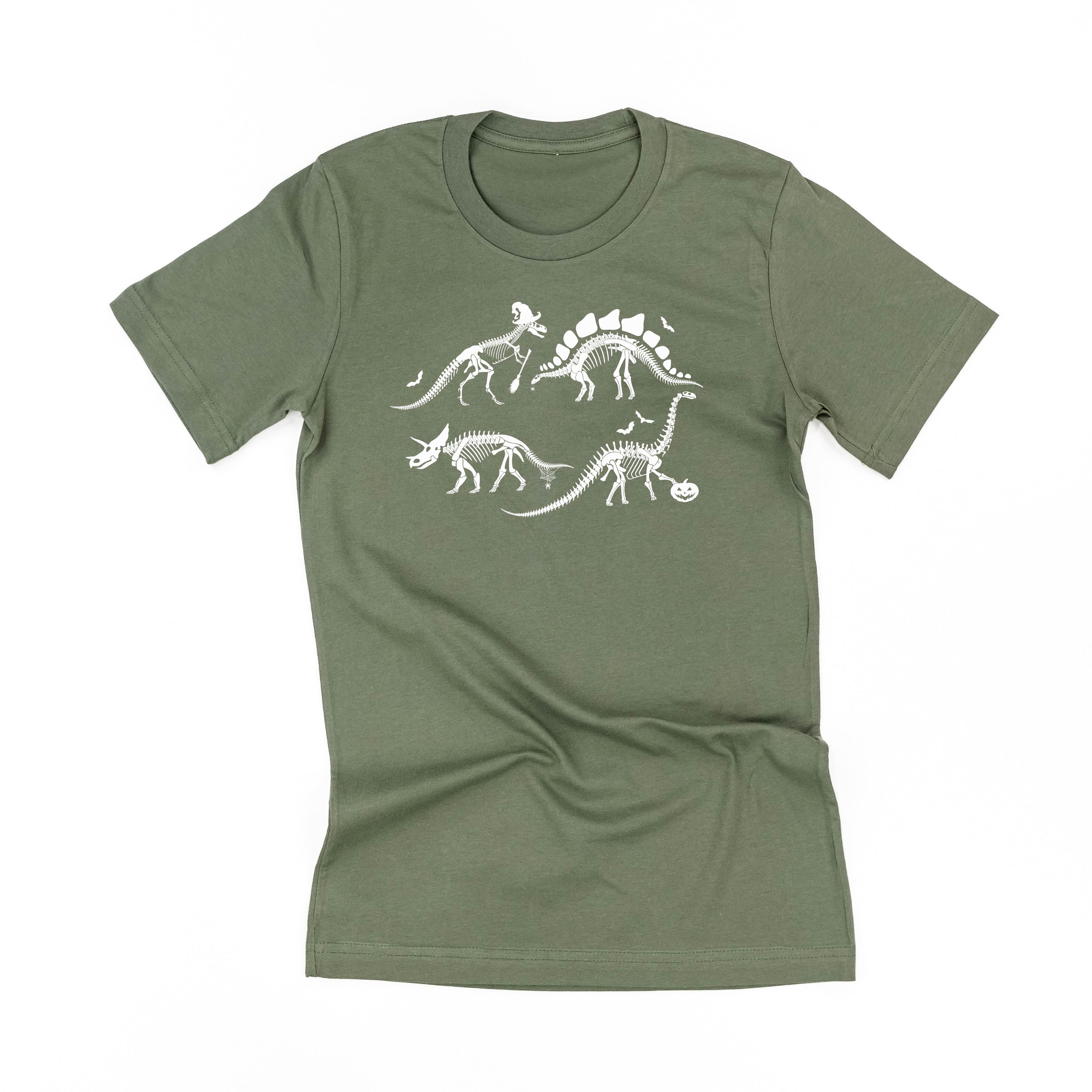 Four Dinosaur Skeletons - Unisex Tee Little Mama Shirt Shop