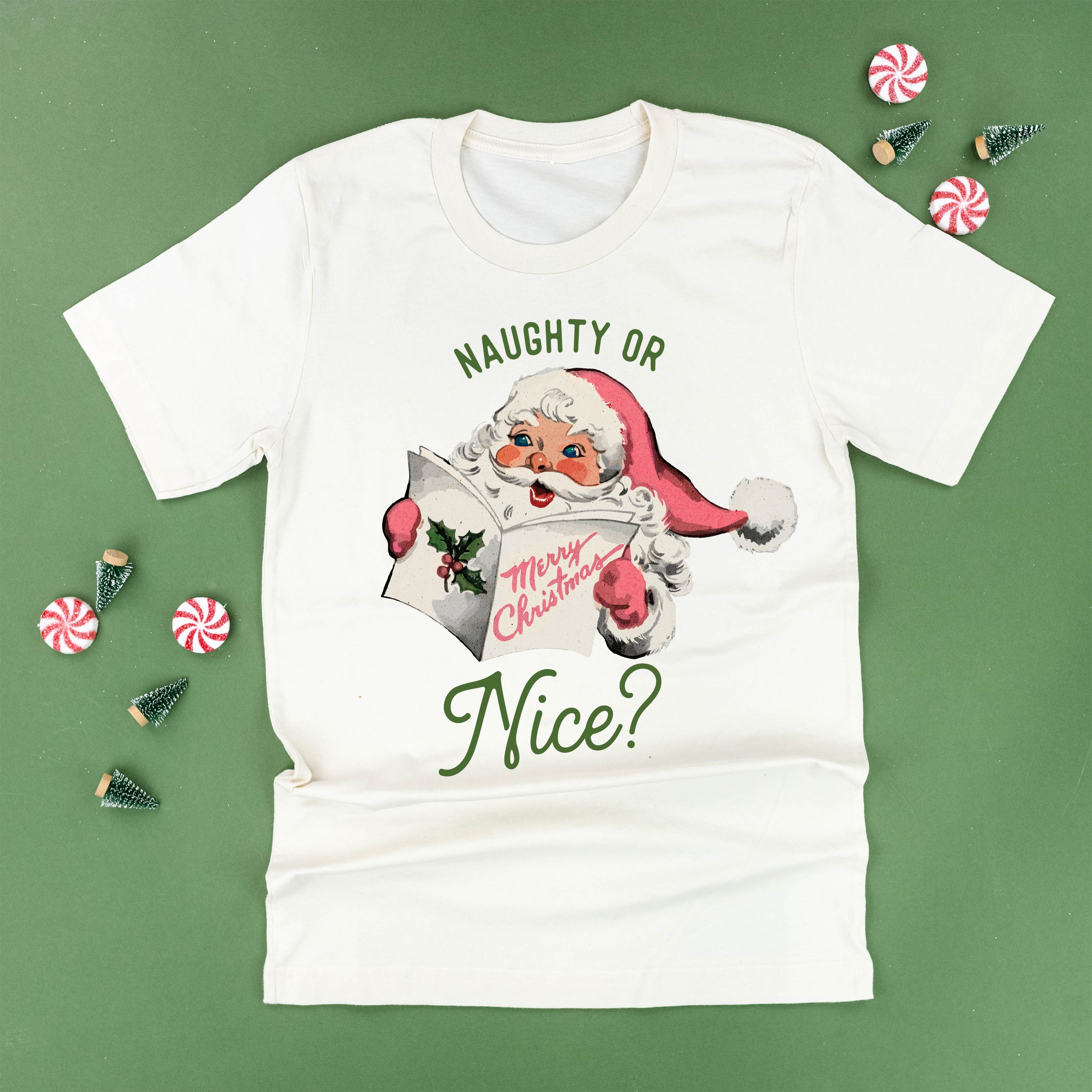 Naughty Or Nice? - Unisex Tee Little Mama Shirt Shop