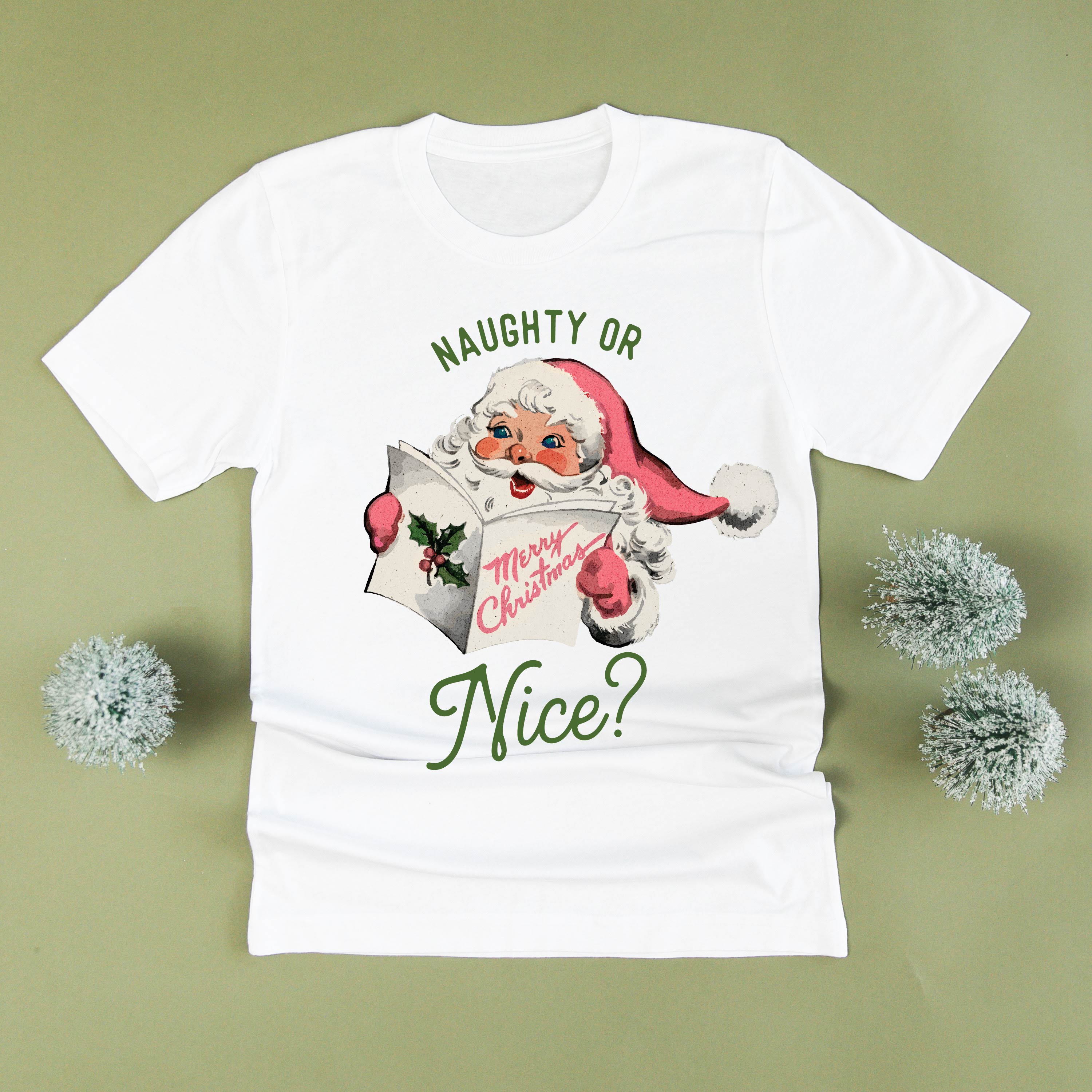 Naughty Or Nice? - Unisex Tee Little Mama Shirt Shop