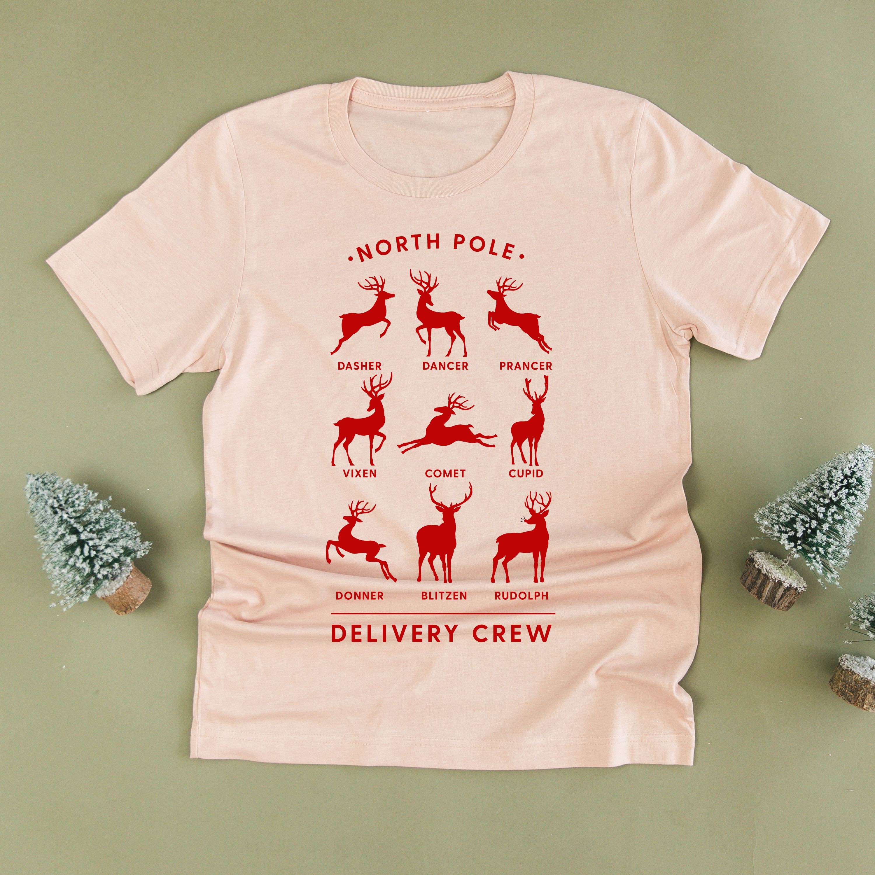 Reindeer - North Pole Delivery Crew - Unisex Tee Little Mama Shirt Shop