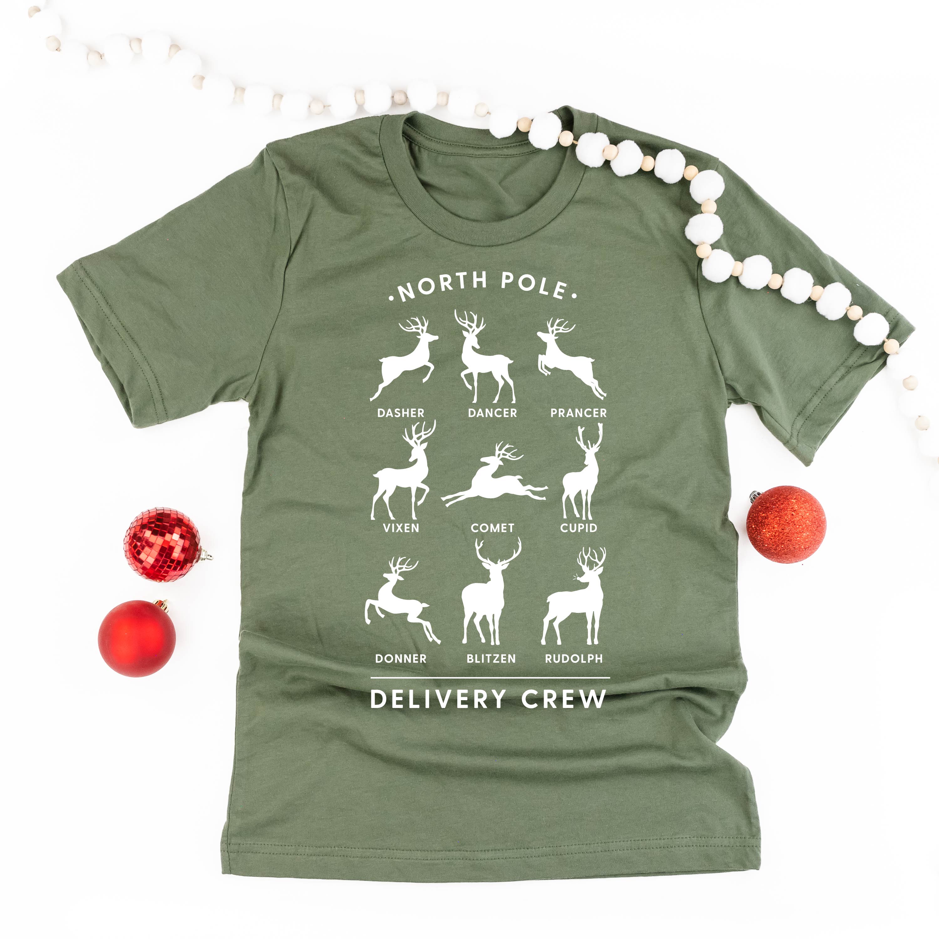 Reindeer - North Pole Delivery Crew - Unisex Tee Little Mama Shirt Shop