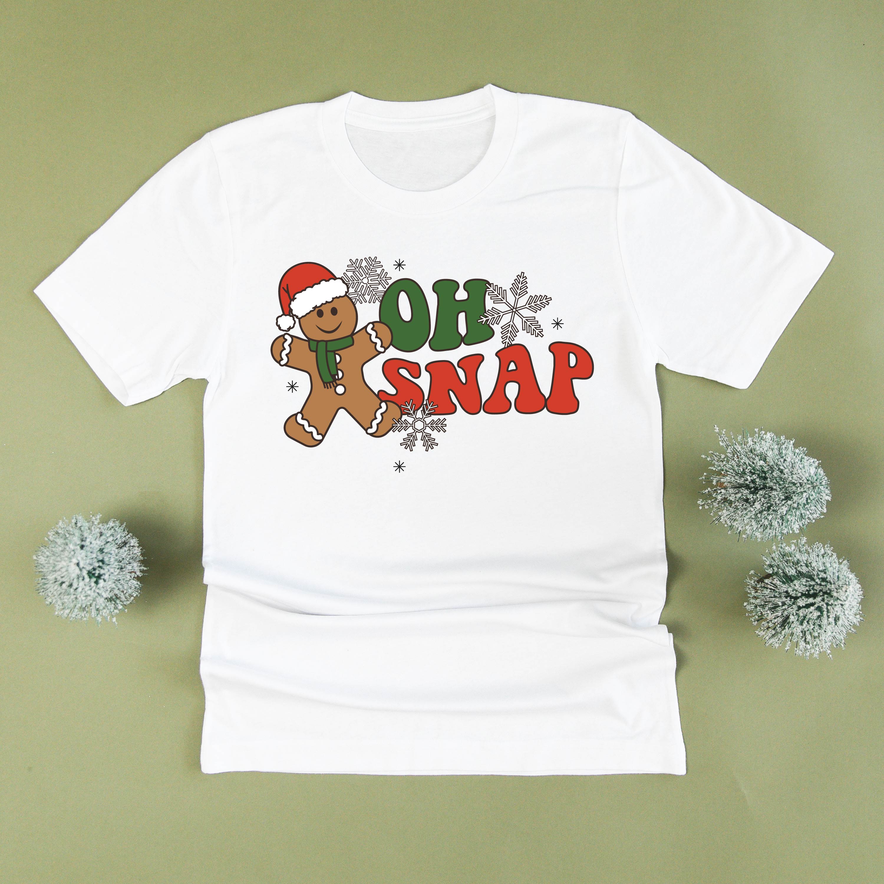 Oh Snap - Gingerbread Man - Unisex Tee Little Mama Shirt Shop