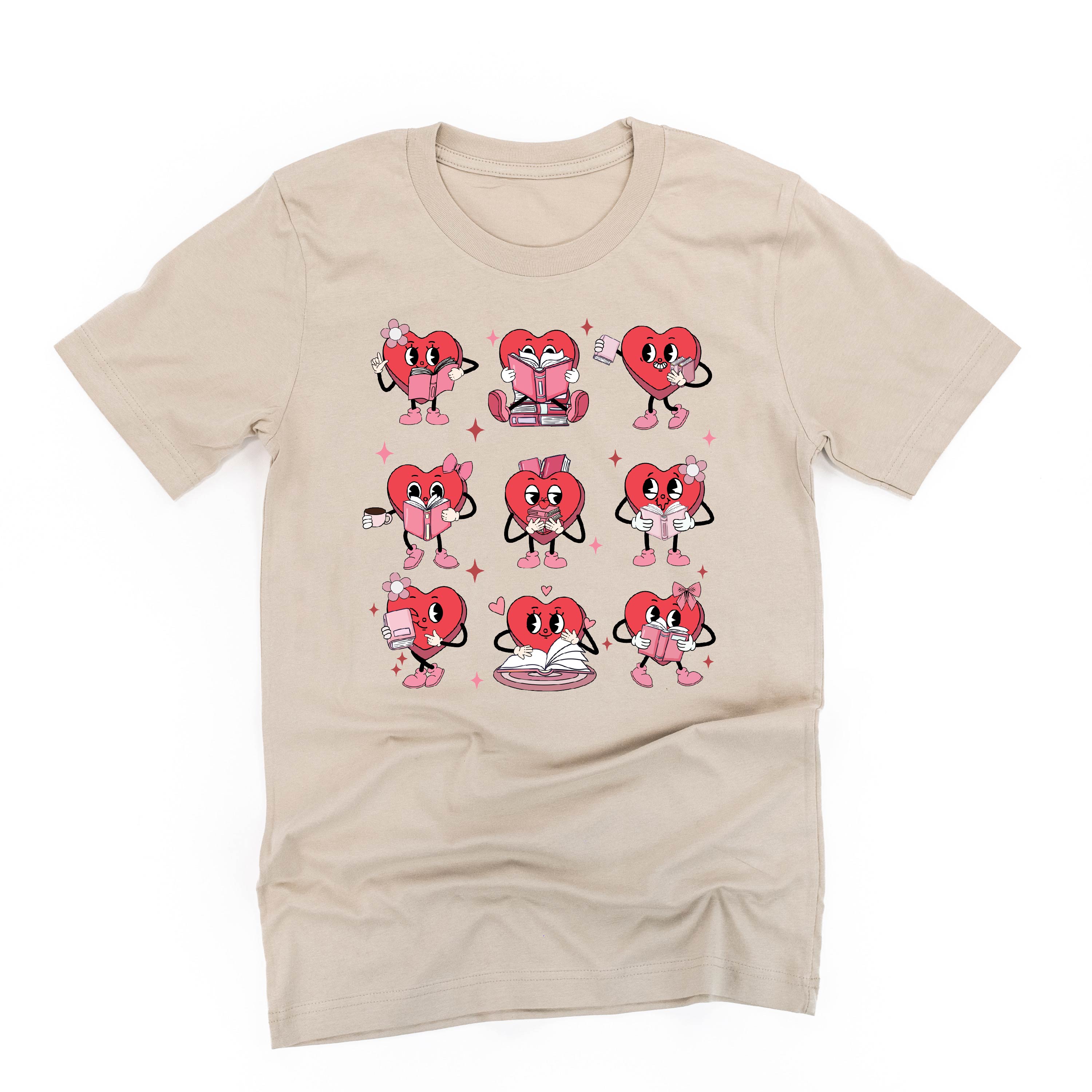 Reading Hearts - Unisex Tee Little Mama Shirt Shop