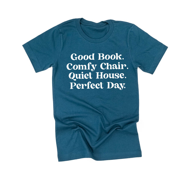 adult_unisex_tee_good_book_comfy_chair_quiet_house_perfect_day_little_mama_shirt_shop