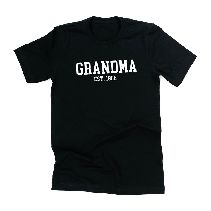 Grandma - EST. (Select Your Year) ﻿- Unisex Tee