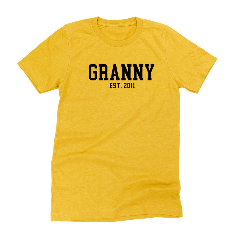 Granny - EST. (Select Your Year) ﻿- Unisex Tee