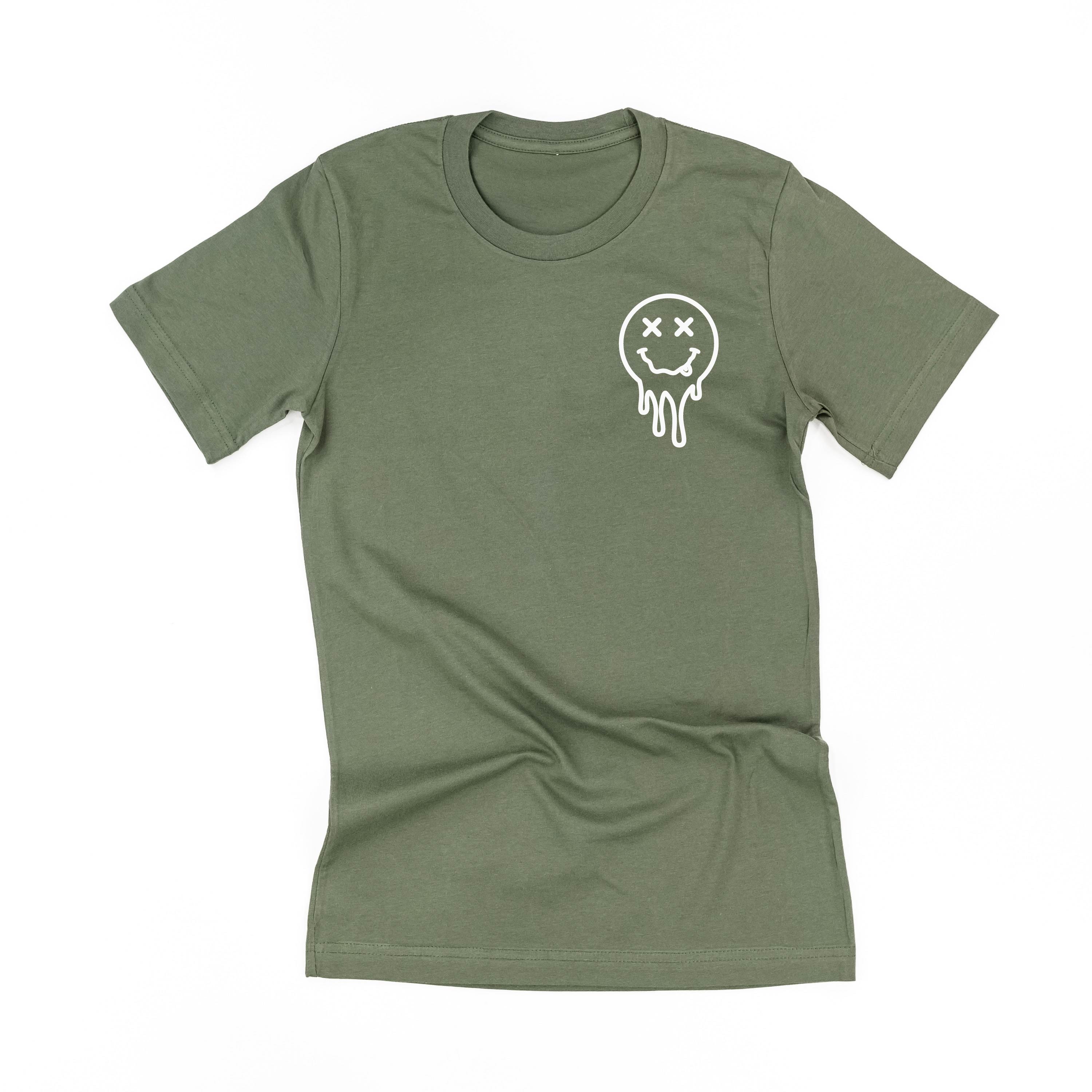 Overstimulated Teachers Club - Melty X Squiggle Smiley (pf & b) - Unisex Tee Little Mama Shirt Shop