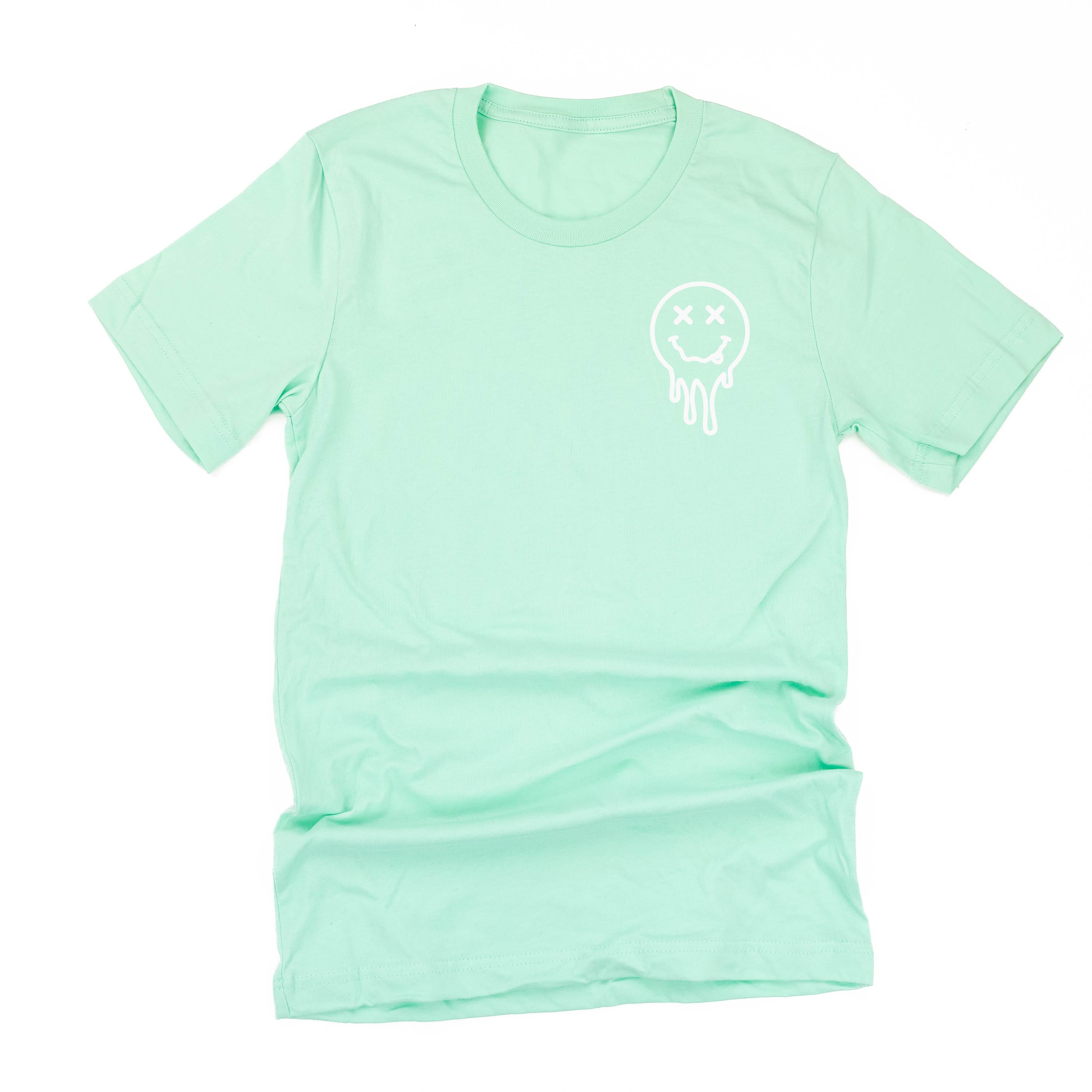 Overstimulated Teachers Club - Melty X Squiggle Smiley (pf & b) - Unisex Tee Little Mama Shirt Shop