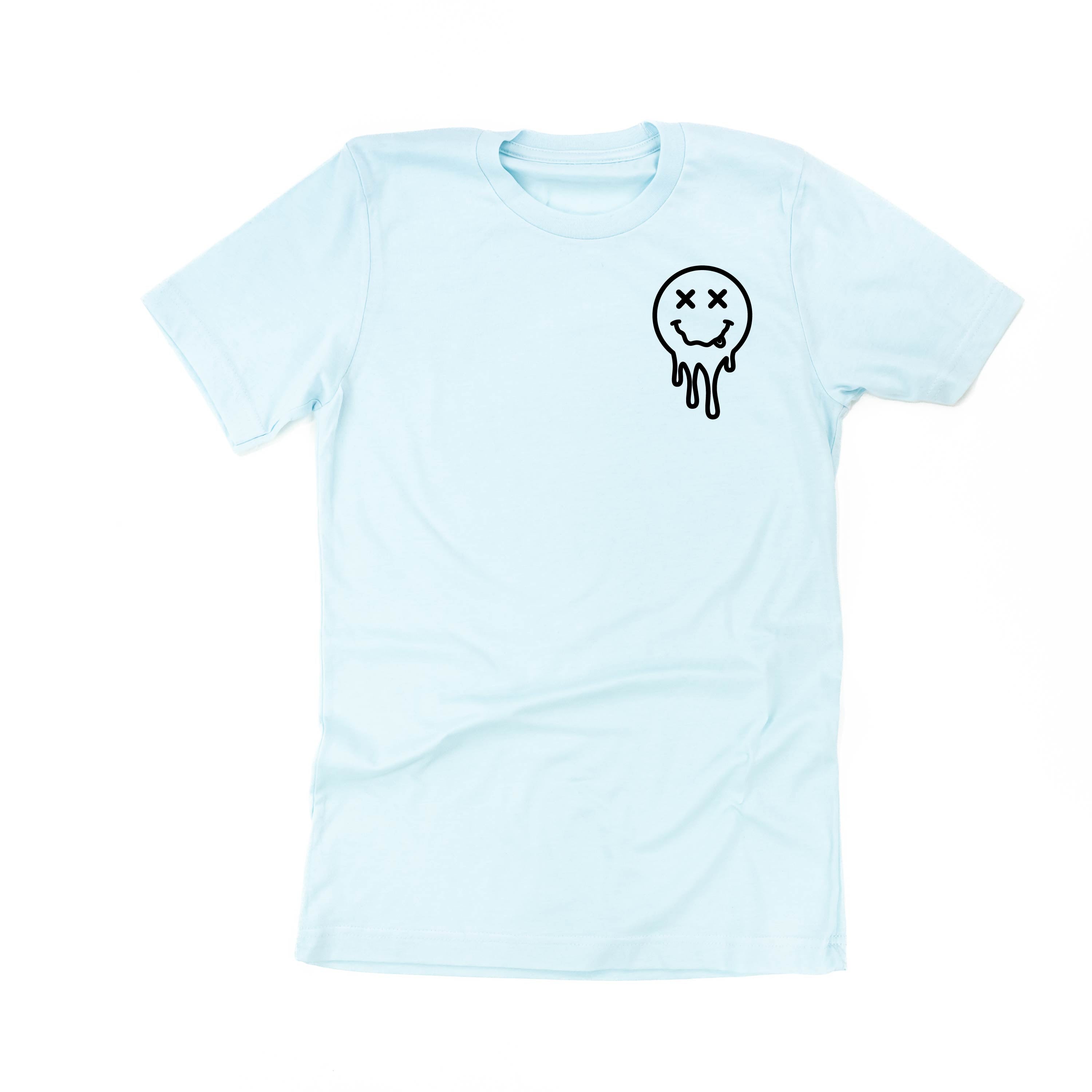 Overstimulated Teachers Club - Melty X Squiggle Smiley (pf & b) - Unisex Tee Little Mama Shirt Shop