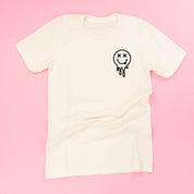 Overstimulated Teachers Club - Melty X Squiggle Smiley (pf & b) - Unisex Tee Little Mama Shirt Shop