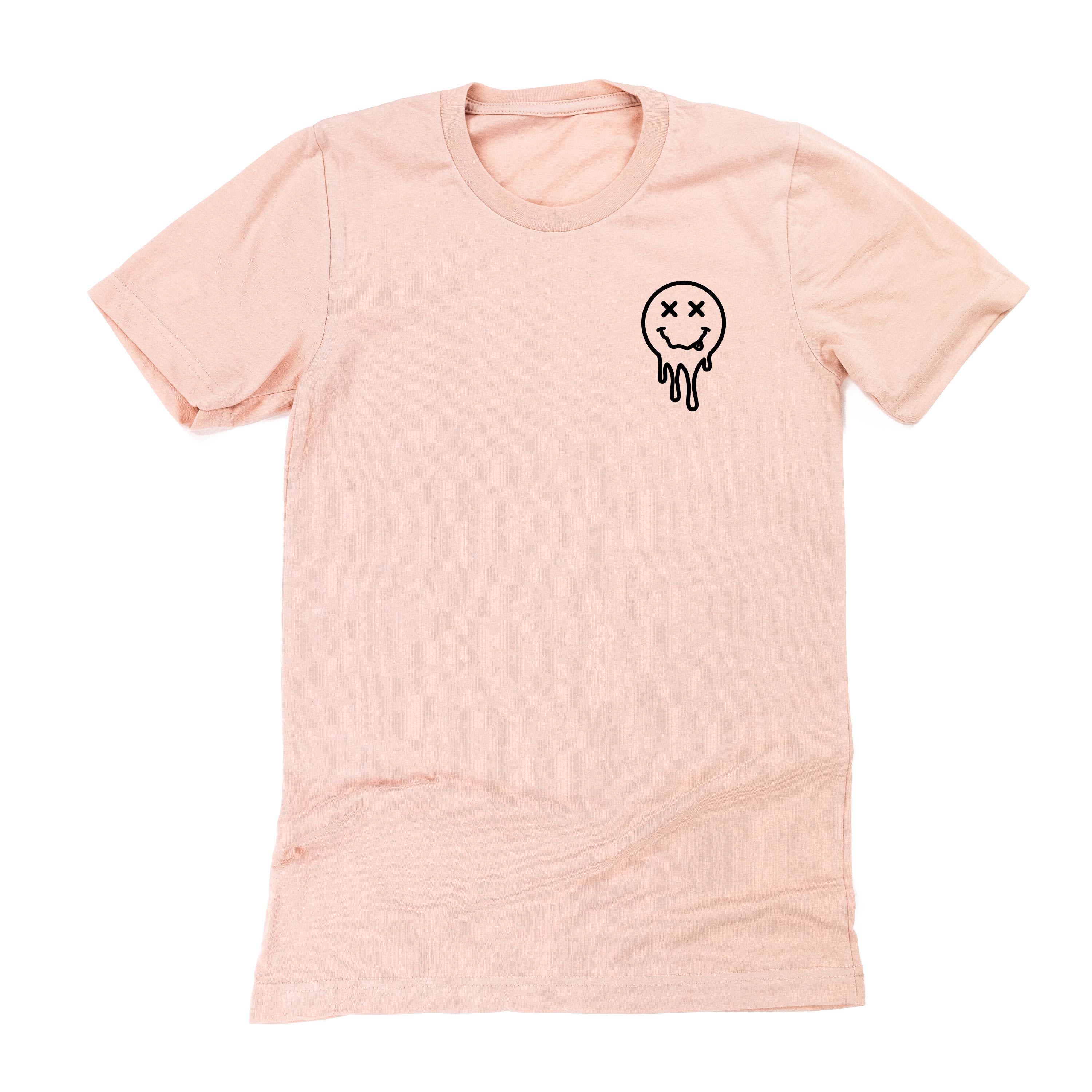 Tired Teachers Club - Melty X Squiggle Smiley (pf & b) - Unisex Tee Little Mama Shirt Shop