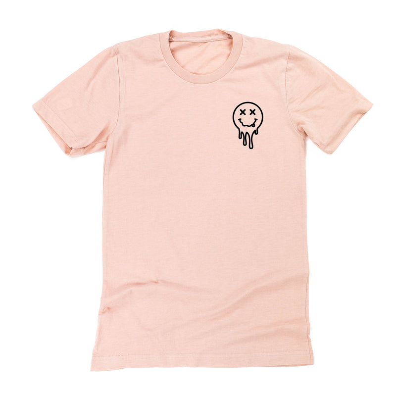 TIRED TEACHERS CLUB - (w/ Pocket Melty X Squiggle Smiley) - Unisex Tee