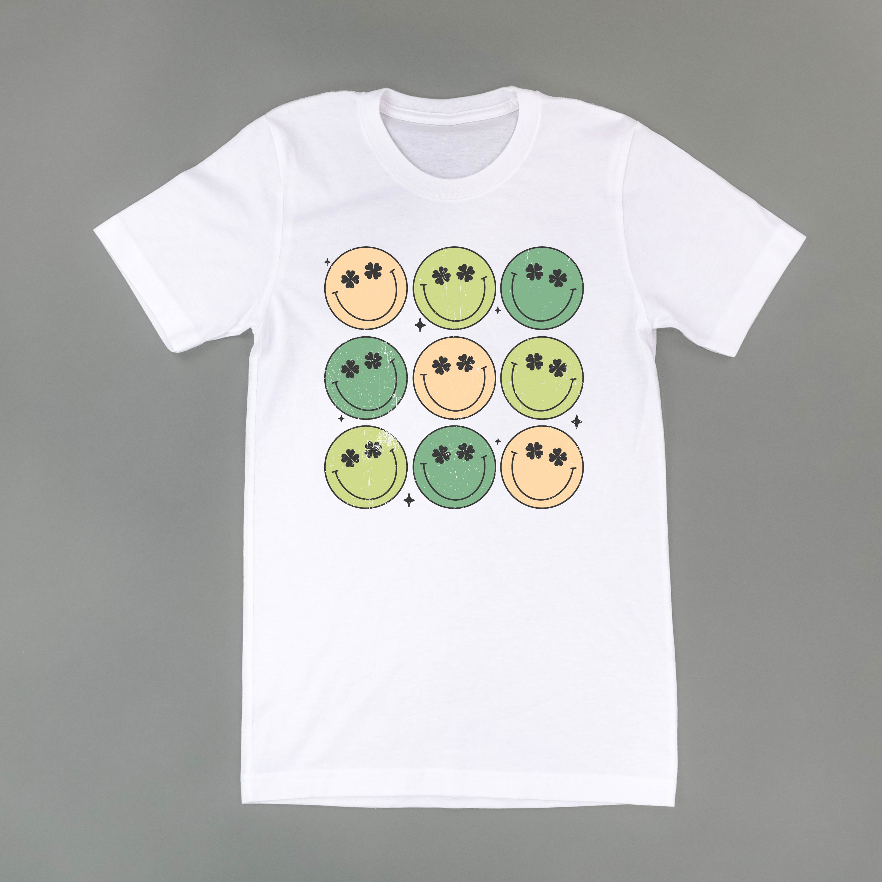 3x3 - St. Patrick's Day Smilies - Unisex Tee Little Mama Shirt Shop