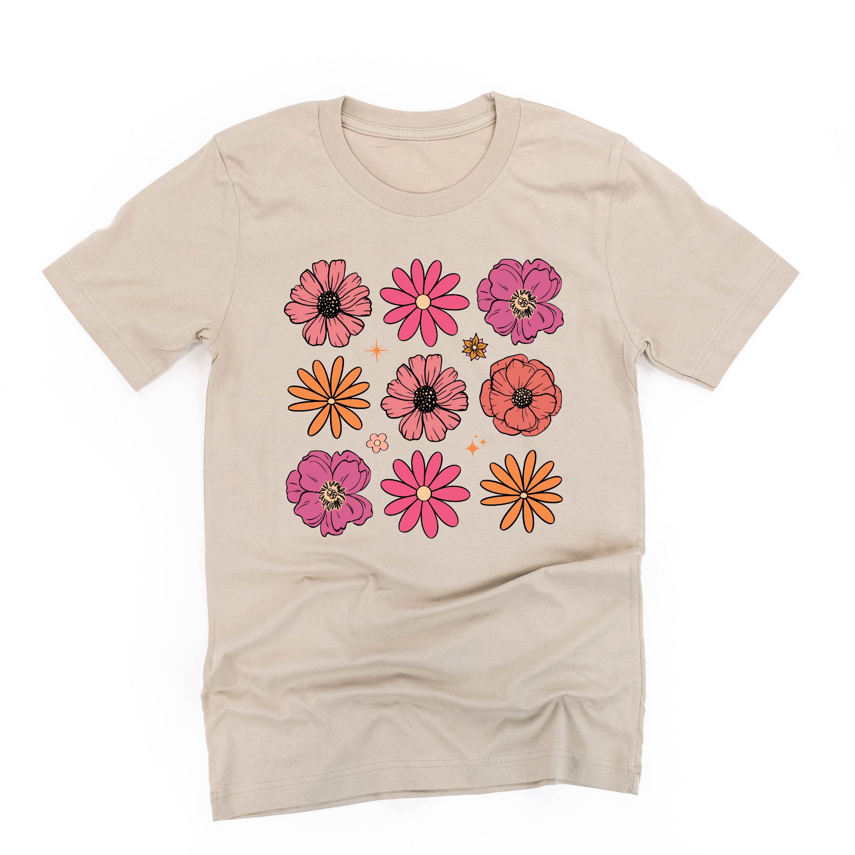 3x3 Spring Flowers - Unisex Tee Little Mama Shirt Shop