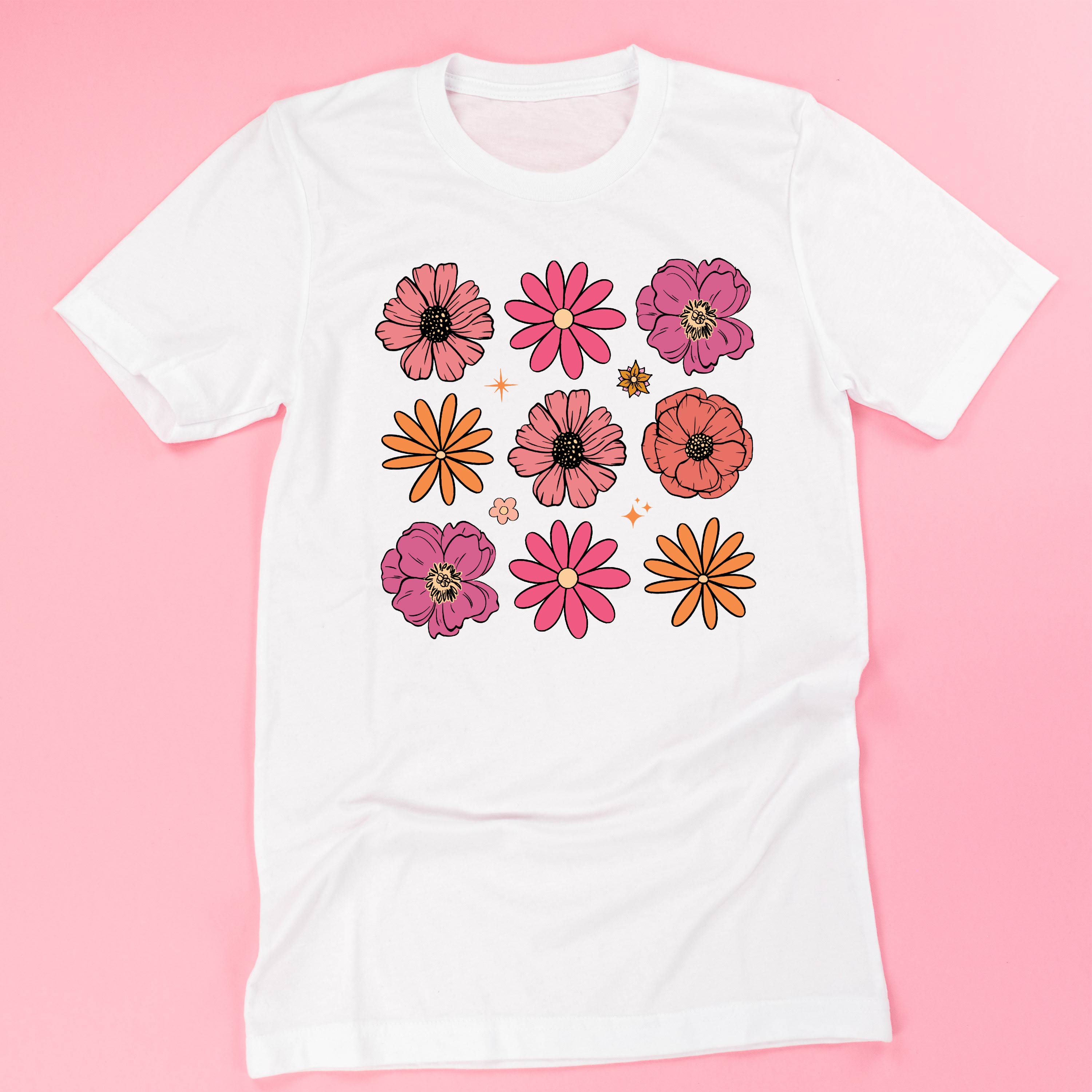 3x3 Spring Flowers - Unisex Tee Little Mama Shirt Shop