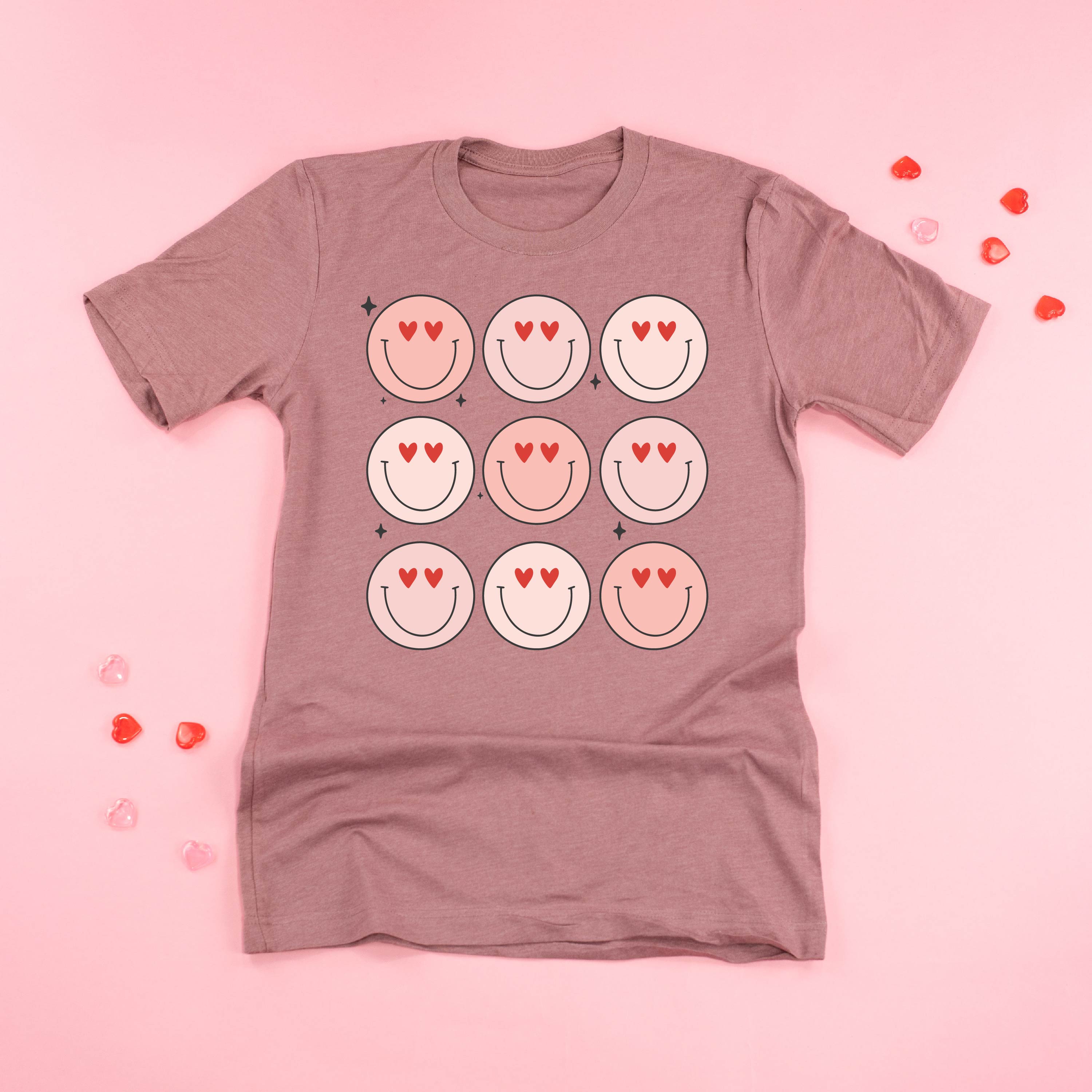 3x3 Heart Eye Smileys - Unisex Tee Little Mama Shirt Shop