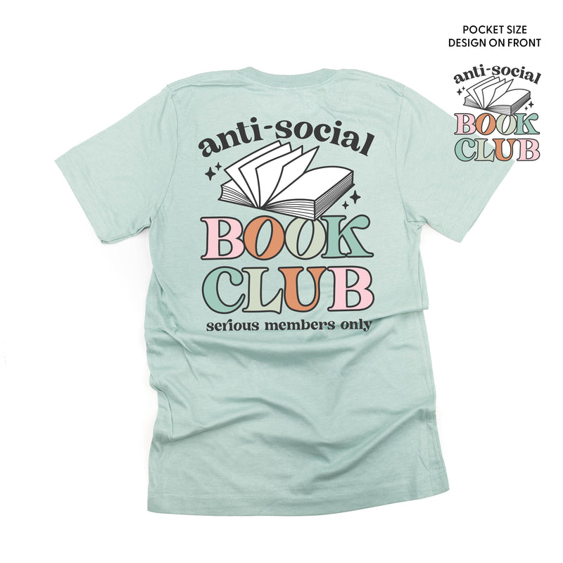 Anti-Social Book Club (Pocket on Front / Full Size on Back) - Unisex Tee