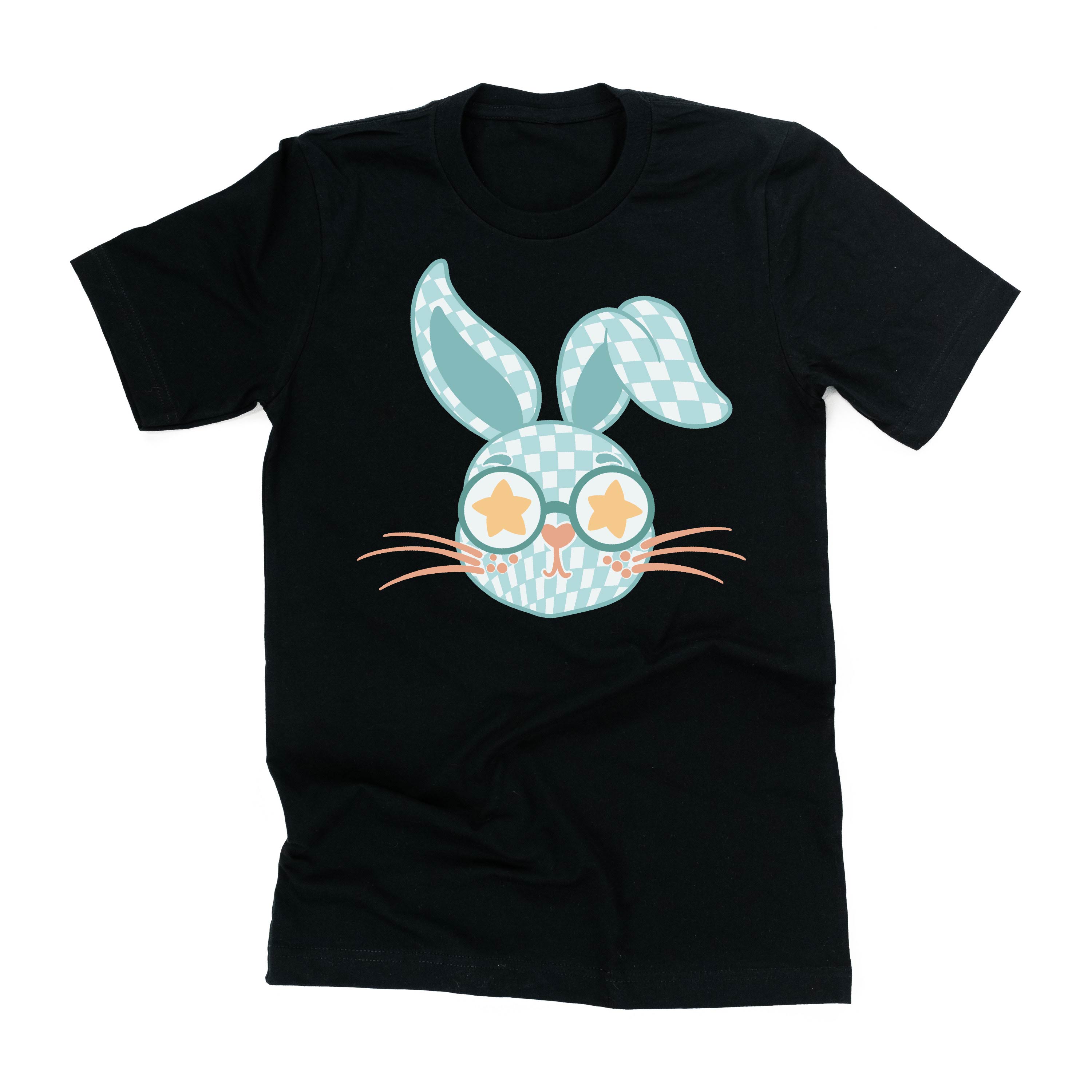Blue Checkered Bunny - Unisex Tee Little Mama Shirt Shop